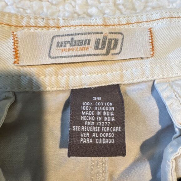 Urban Pipeline Cargo Khaki Chino Shorts Brown Flat Casual Mens Size 36 - Picture 4 of 8